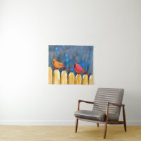 Kardinäle zur Zaunmalerei - Originelle Kunst
