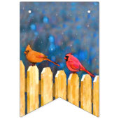 Kardinäle zur Zaunmalerei - Originelle Kunst Wimpelkette (Erste Fahne)