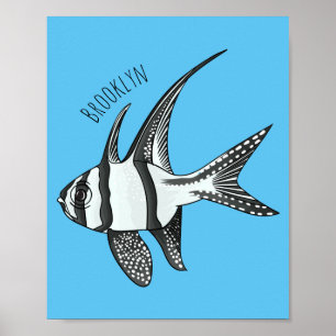 Kardinalfisch-Cartoon in Banggai Poster