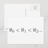 Kardinalität unendlicher Sets Postkarte (Vorne/Hinten)