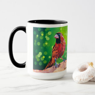 Kardinalmalerei - Geschenk für Vogelliebhaber Tasse