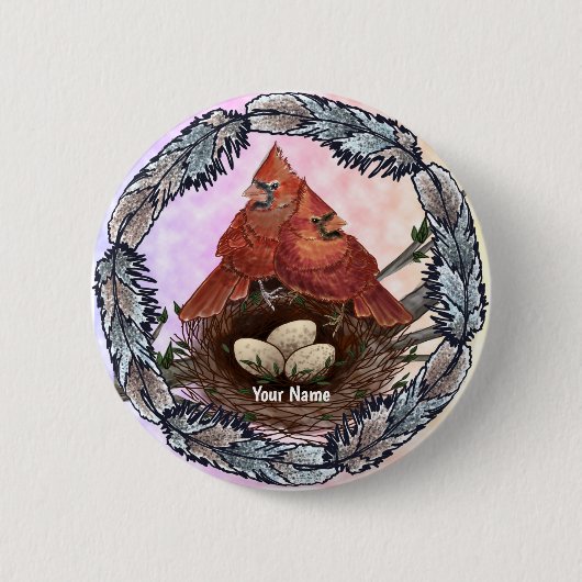 Kardinalnester button (Vorderseite)