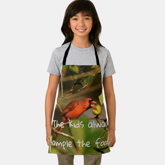 Kardinalprobe mit etwas Obst Schürze (Insitu)