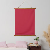 Kardinalrot einfarbig wandteppich mit holzrahmen (Schlafzimmer)