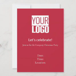 Kardinalrot -  festliche Firmenparty Einladung