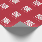 Kardinalrot - individuelles Logo  Geschenkpapier (Ecke)