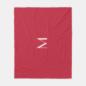 Kardinalrot monogrammiert fleecedecke (Vorderseite)
