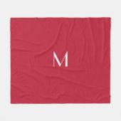 Kardinalrot monogrammiert fleecedecke (Vorderseite (Horizontal))