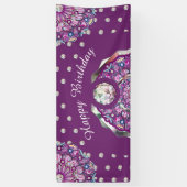 Kardinalrot Rosette Banner (Vertikal)