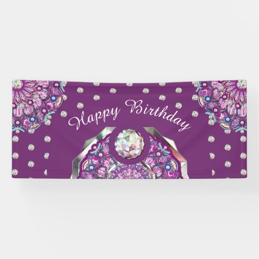 Kardinalrot Rosette Banner (Horizontal)