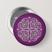 Kardinalrot Rosette Button (Vorne & Hinten)