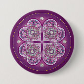 Kardinalrot Rosette Button (Vorderseite)