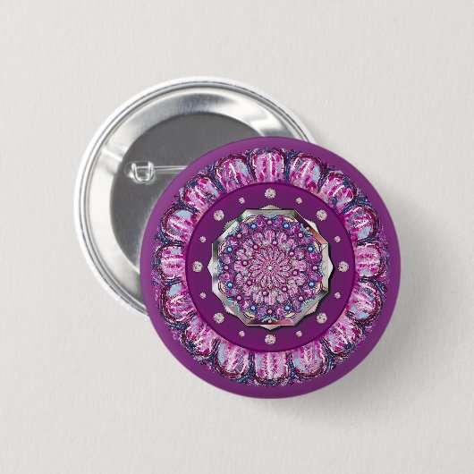 Kardinalrot Rosette Button (Vorne & Hinten)