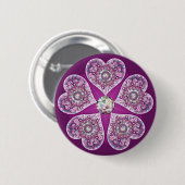 Kardinalrot Rosette Button (Vorne & Hinten)