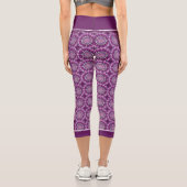 Kardinalrot Rosette Capri Leggings (Rückseite)