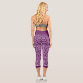 Kardinalrot Rosette Capri Leggings (Rückseite)