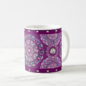 Kardinalrot Rosette Kaffeetasse (VorderseiteRechts)