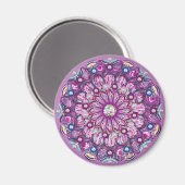 Kardinalrot Rosette Magnet (Vorderseite/Rückseite)