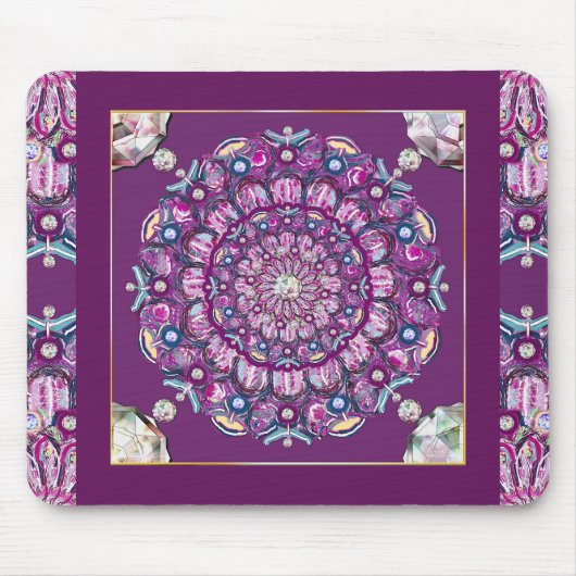 Kardinalrot Rosette Mousepad (Vorne)