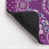 Kardinalrot Rosette Mousepad (Ecke)