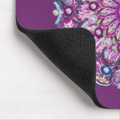 Kardinalrot Rosette Mousepad (Ecke)