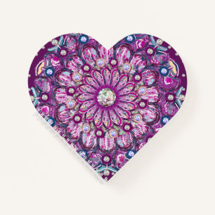 Kardinalrot Rosette Notizblock
