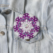 Kardinalrot-Rosette & Schneeflocke Button (Beispiel)