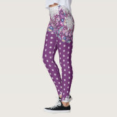 Kardinalrot-Rosette & Schneeflocke Leggings (Links)