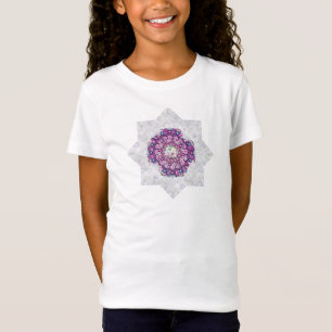 Kardinalrot Rosette & Schneeflocke T-Shirt
