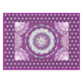 Kardinalrot Rosette & Schneeflocke Tischdecke (Vorderseite (Horizontal))