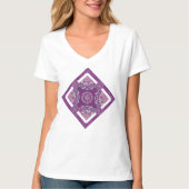 Kardinalrot Rosette T-Shirt (Vorderseite)