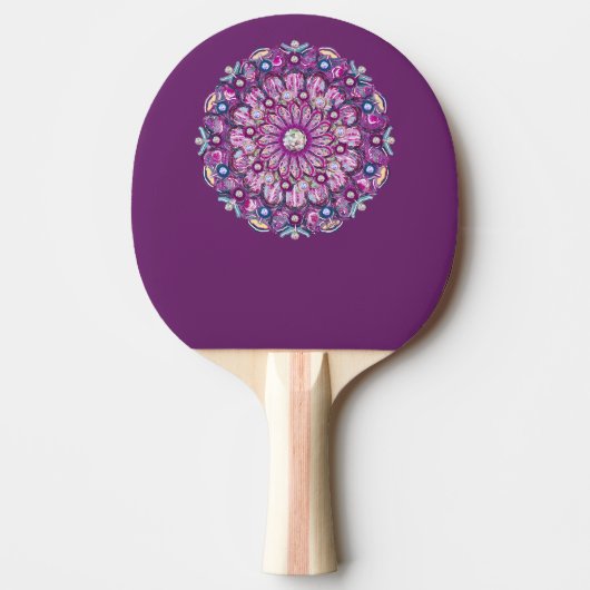 Kardinalrot Rosette Tischtennis Schläger (Vorderseite)
