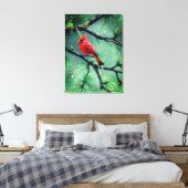 Kardinalroter Vogel Leinwand Wandkunst (Insitu (Schlafzimmer))