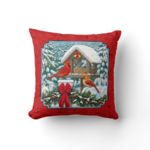 Kardinals Christmas Birdfeeder Red