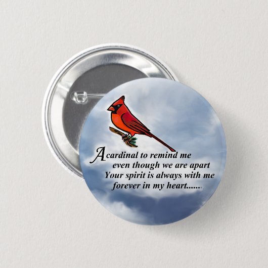 Kardinals-Denkmal-Gedicht Button (Vorne & Hinten)