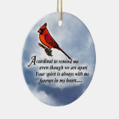 Kardinals-Denkmal-Gedicht Keramik Ornament (Rechts)