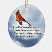 Kardinals-Denkmal-Gedicht Keramik Ornament (Links)