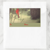 Kardinals-Feiertags-Geschenk-Umbauten Rechteckiger Aufkleber (Tasche)