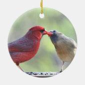 Kardinals-Foto Keramikornament (Hinten)