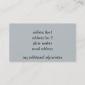 Kardinals-Foto Visitenkarte (Rückseite)