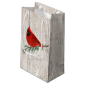 Kardinals-Geschenk-Tasche Kleine Geschenktüte (Rückseite Schrägansicht)