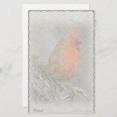 Kardinals-Gewohnheits-Briefpapier Briefpapier (Vorne/Hinten)