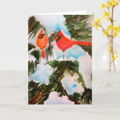 Kardinals-Gruß-Karten Karte (Gelbe Blume)