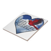 Kardinals-Herz-Gedicht Fliese (Seite)