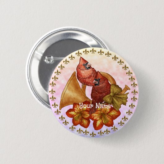 Kardinals Horn Button (Vorne & Hinten)