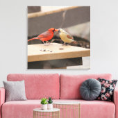 Kardinals Kiss Leinwanddruck (Insitu (Wohnzimmer))