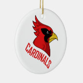 Kardinals Mascot Keramik Ornament (Rechts)