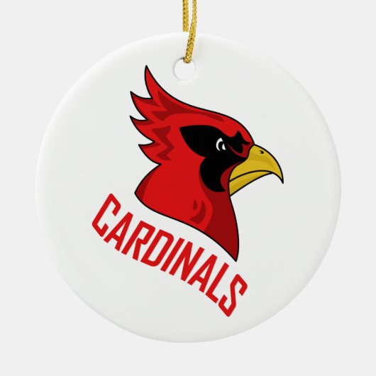 Kardinals Mascot Keramik Ornament (Vorne)