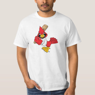Kardinals-Maskottchen, das Baseball spielt T-Shirt