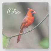 Kardinals-OhiosteinUntersetzer Steinuntersetzer (Vorderseite)